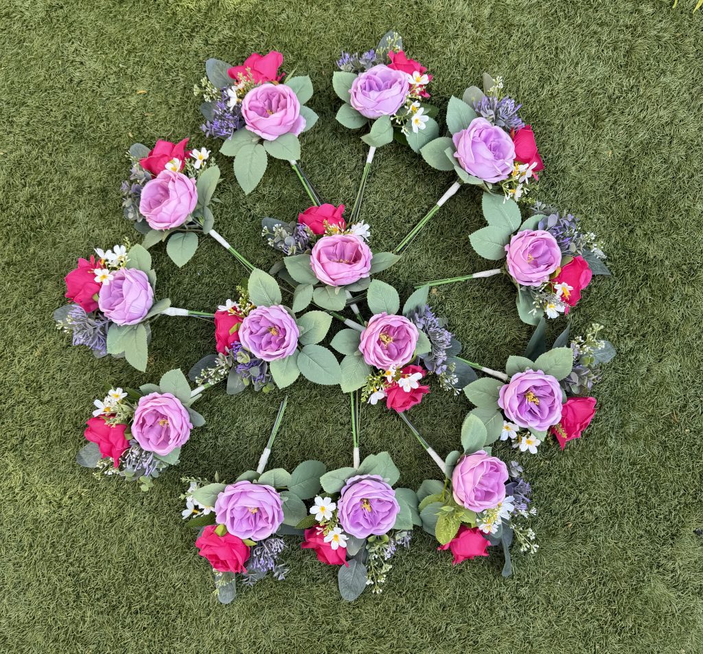 Handmade artificial wedding flowers by Summerhouse Bouquets